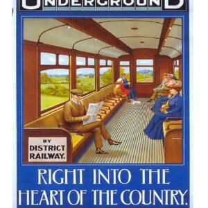 RIGHT INTO THE HEART OF THE COUNTRY London underground poster digital download