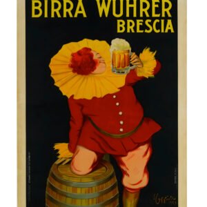 Vintage Italian Beer poster, Leonetto Cappierllo