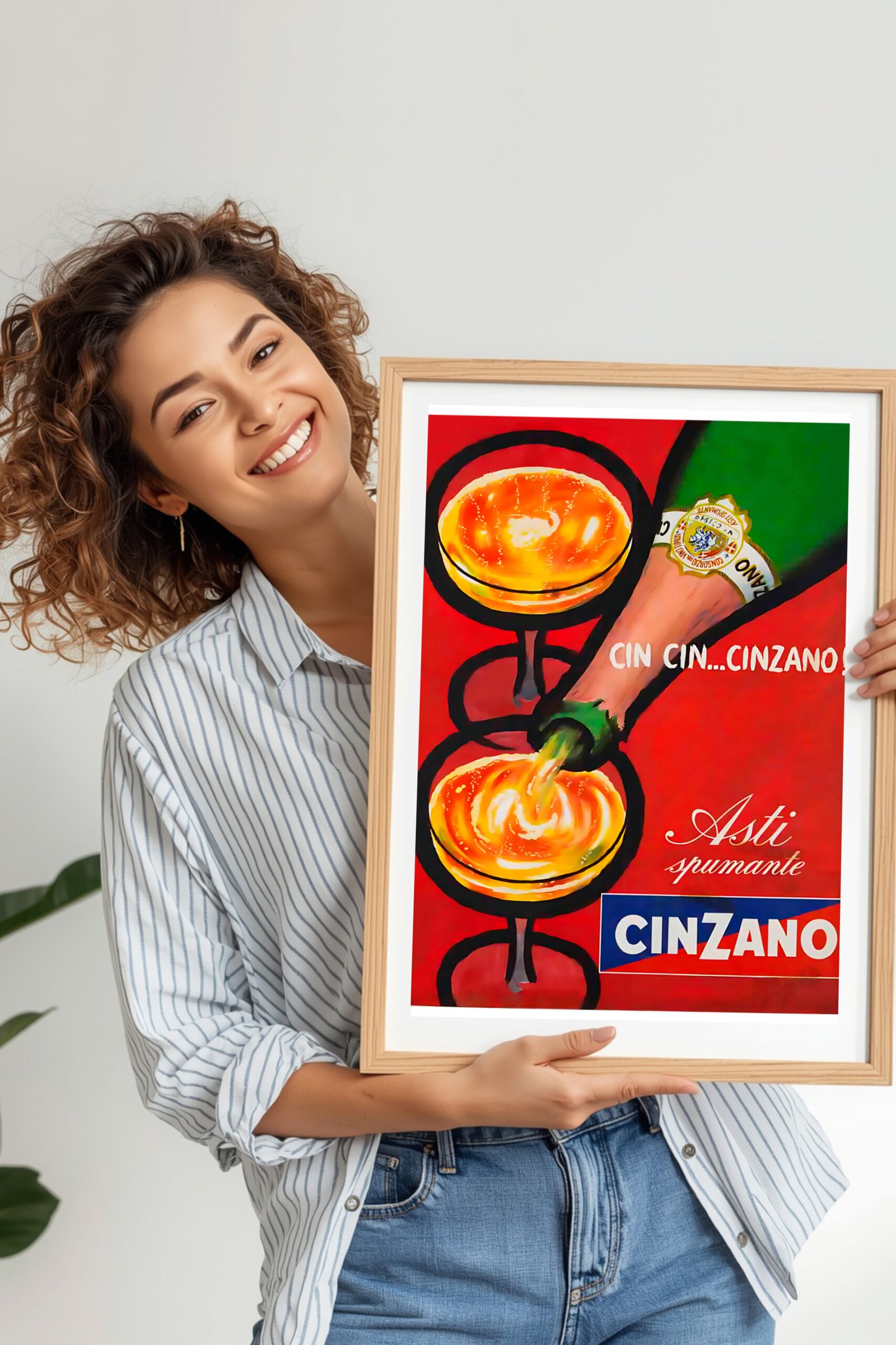 Vintage Cin Cin Cinzano – Italian Vermouth Advertising Poster - Image 2