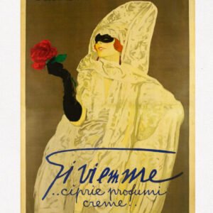 Gi vi emme powders perfumes creams Marcello Dudovich 1924. Vintage cosmetics poster, vintage toiletries poster
