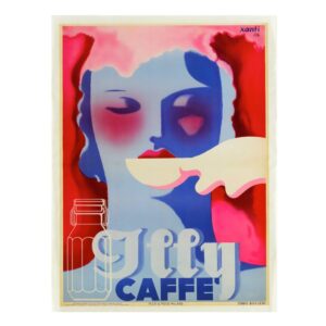 Illy Coffee Poster. Vintage Italian coffee poster to print