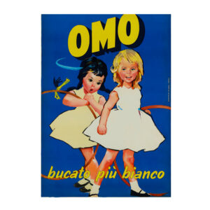 Vintage retro 1950s laundry soap poster