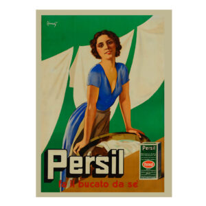 Vintage Soap powder poster, vintage washing soap poster, Alberto Bianchi 1930