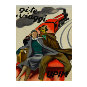 Vintage 1949 Italian advertising poster Gite e Viaggi UPIM by Marcello Dudovich