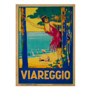 Vintage Viareggio travel poster by Adolfo Busi, 1926-27