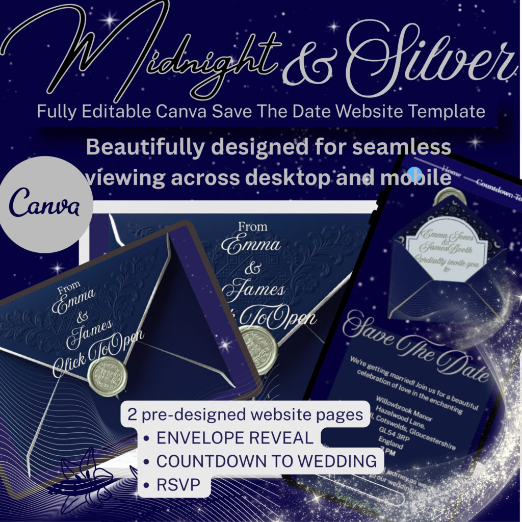 Midnight celestial save the date homepage preview stars