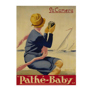 Vintage film camera poster ad.