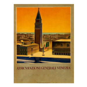 Vintage Venice Poster, General Insurance Dudovich