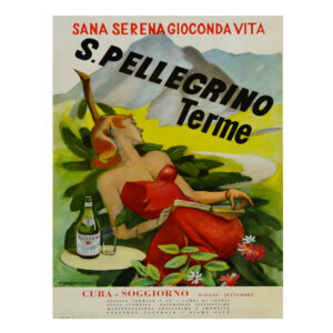 Vintage San Pellegrino Travel poster, Art Deco
