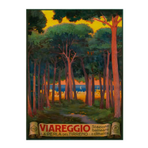 ENIT travel poster 1919 Viareggio, world travel print