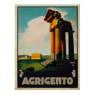 Enit travel poster Agrigento, Italy world travel poster