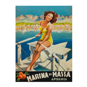 Vintage Travel Poster Marina di Massa