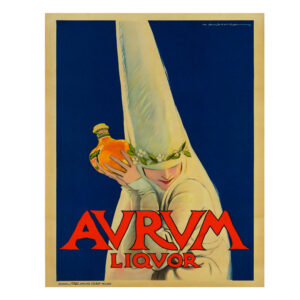Vintage Italian Ad Poster Aurum Liquor - Marcello Dudovich - 1923