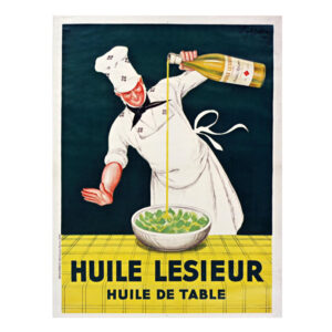 Vintage Italian Ad Poster L'huile Lesieur, huile de table - Leonetto Cappiello - 1930