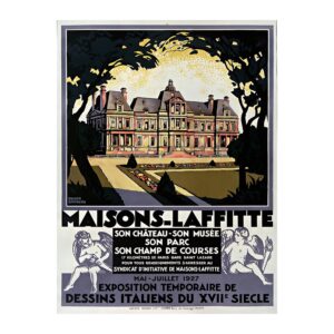 Vintage French Exhibition Poster Maisons-Lafitte Exposition de Dessins Italiens - Roger Broders - 1927