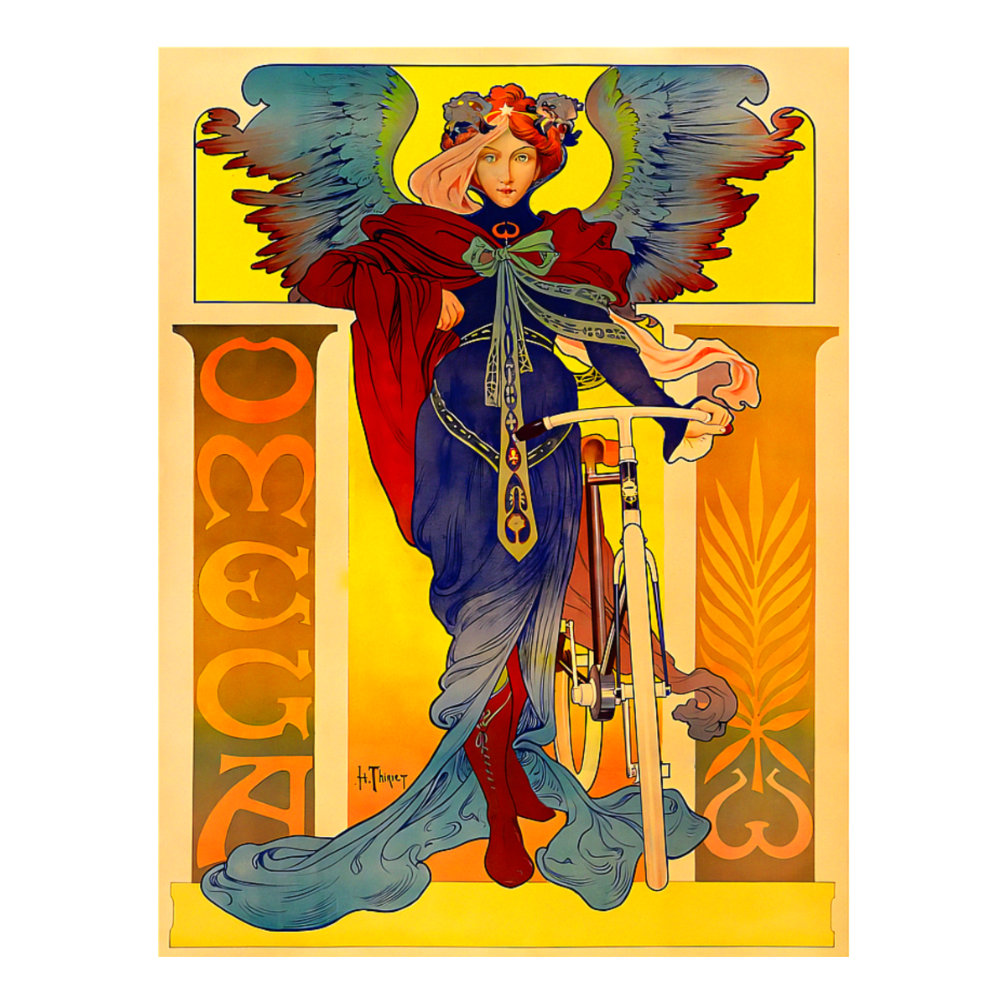 Vintage Cycling Poster, Omega Cycles