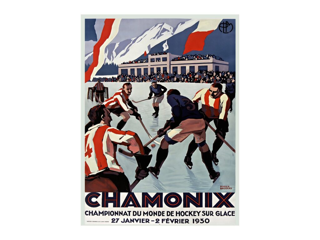 Chamonix Ice hockey poster 1930