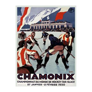 Chamonix Ice hockey poster 1930