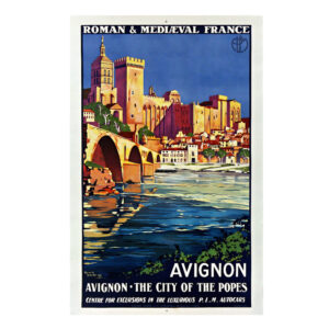 Roman & Mediaeval France. PLM Avignon poster roger broders 1927