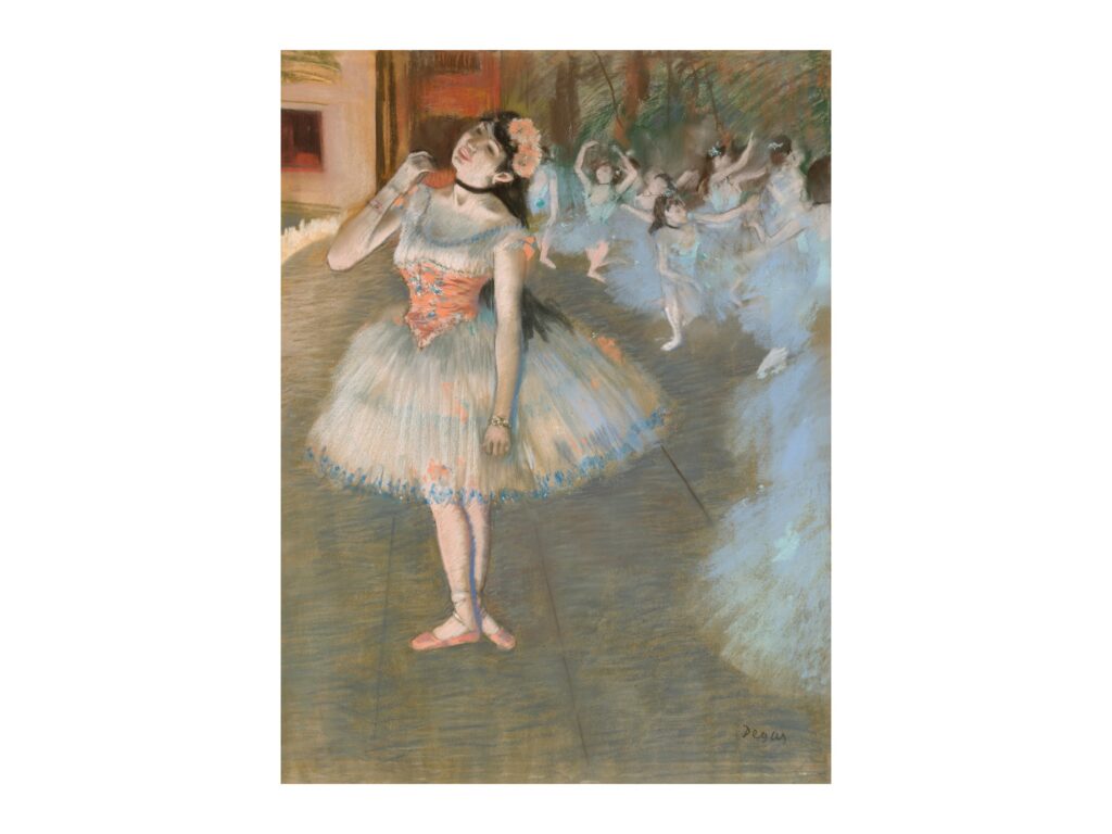 Vintage fine art poster The Star by Edgar Degas 1879-1881, framed wall art mockup
