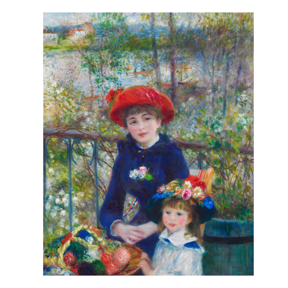 Two Sisters, On the Terrace Pierre Auguste Renoir 1881