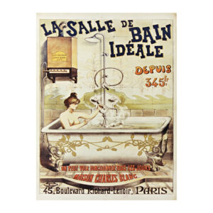 La Salle de Bain Idéale by Raymond Tournon 1901 vintage home poster - digitally restored printable wall art mockup