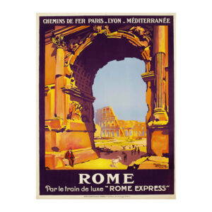 Rome vintage French travel poster by Roger Broders 1921 - digitally restored printable wall art mockup