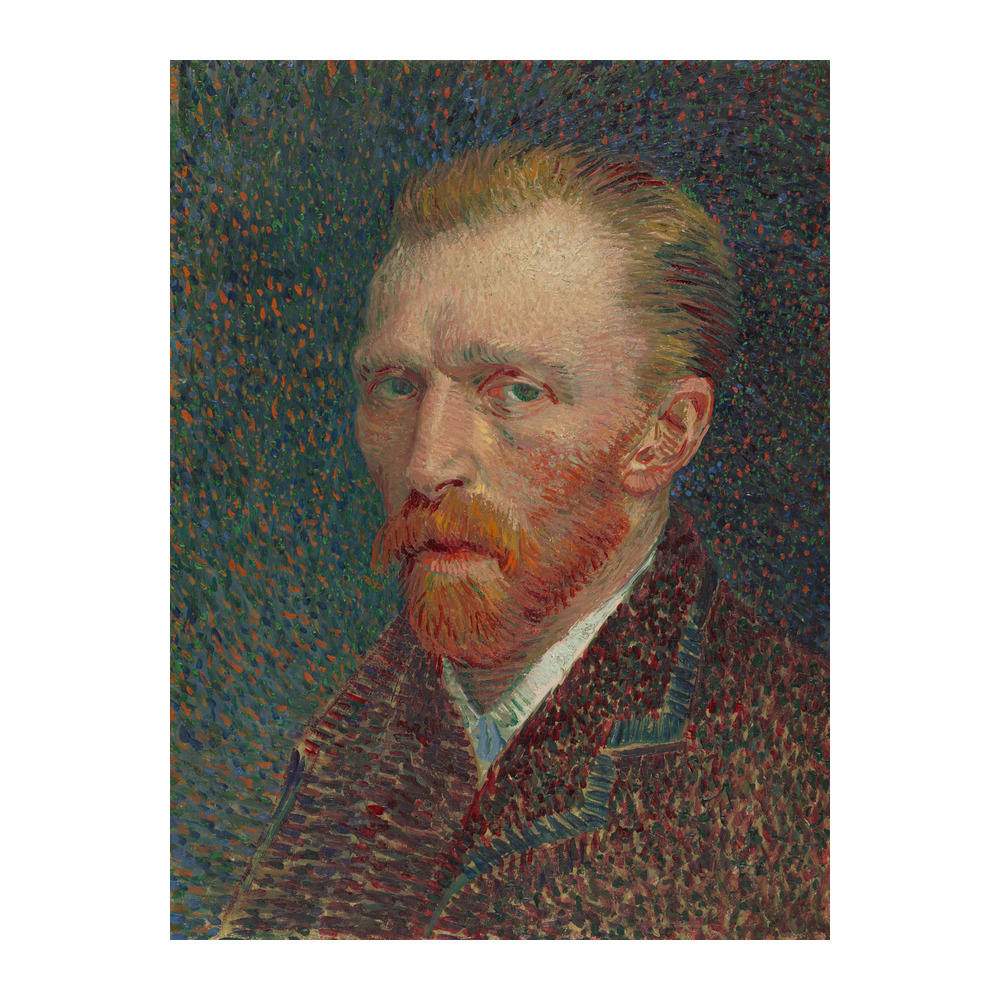 Self-Portrait 2 by Vincent van Gogh 1887 vintage fine art poster - digitally restored printable wall art mockup