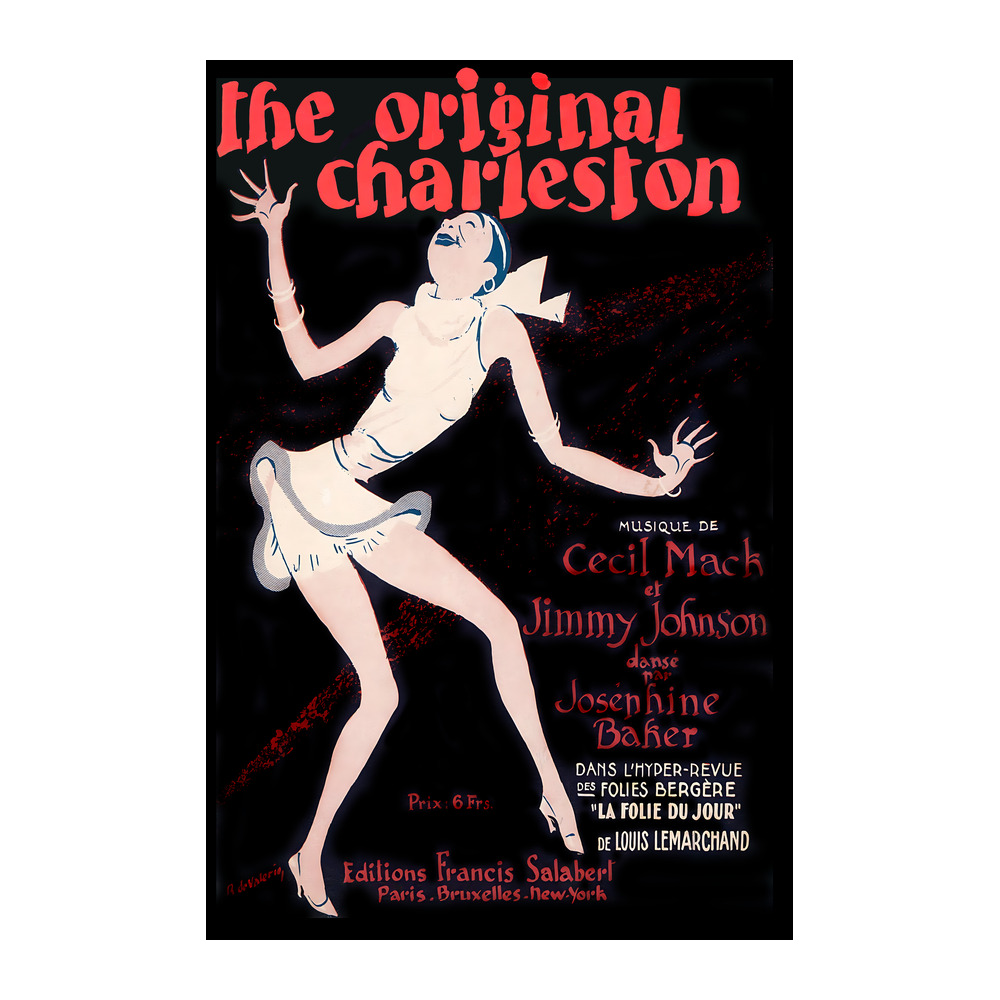 The Original Charleston by Roger de Valerio 1926 vintage entertainment poster - digitally restored printable wall art mockup