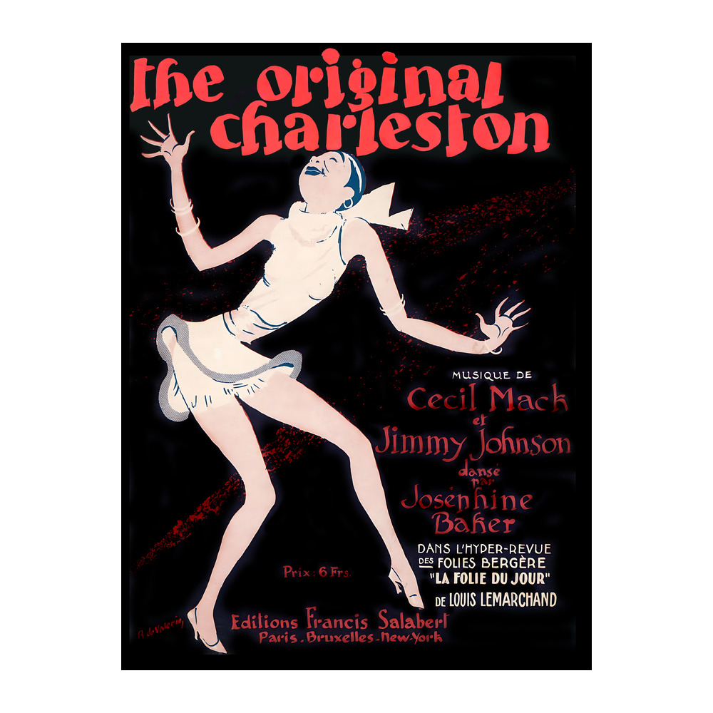 The Original Charleston by Roger de Valerio 1926 vintage entertainment poster - digitally restored printable wall art mockup