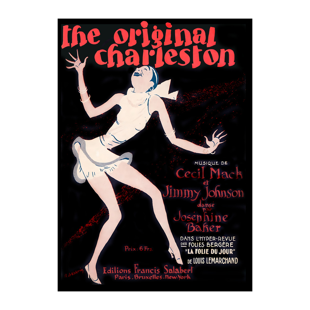 The Original Charleston by Roger de Valerio 1926 vintage entertainment poster - digitally restored printable wall art mockup