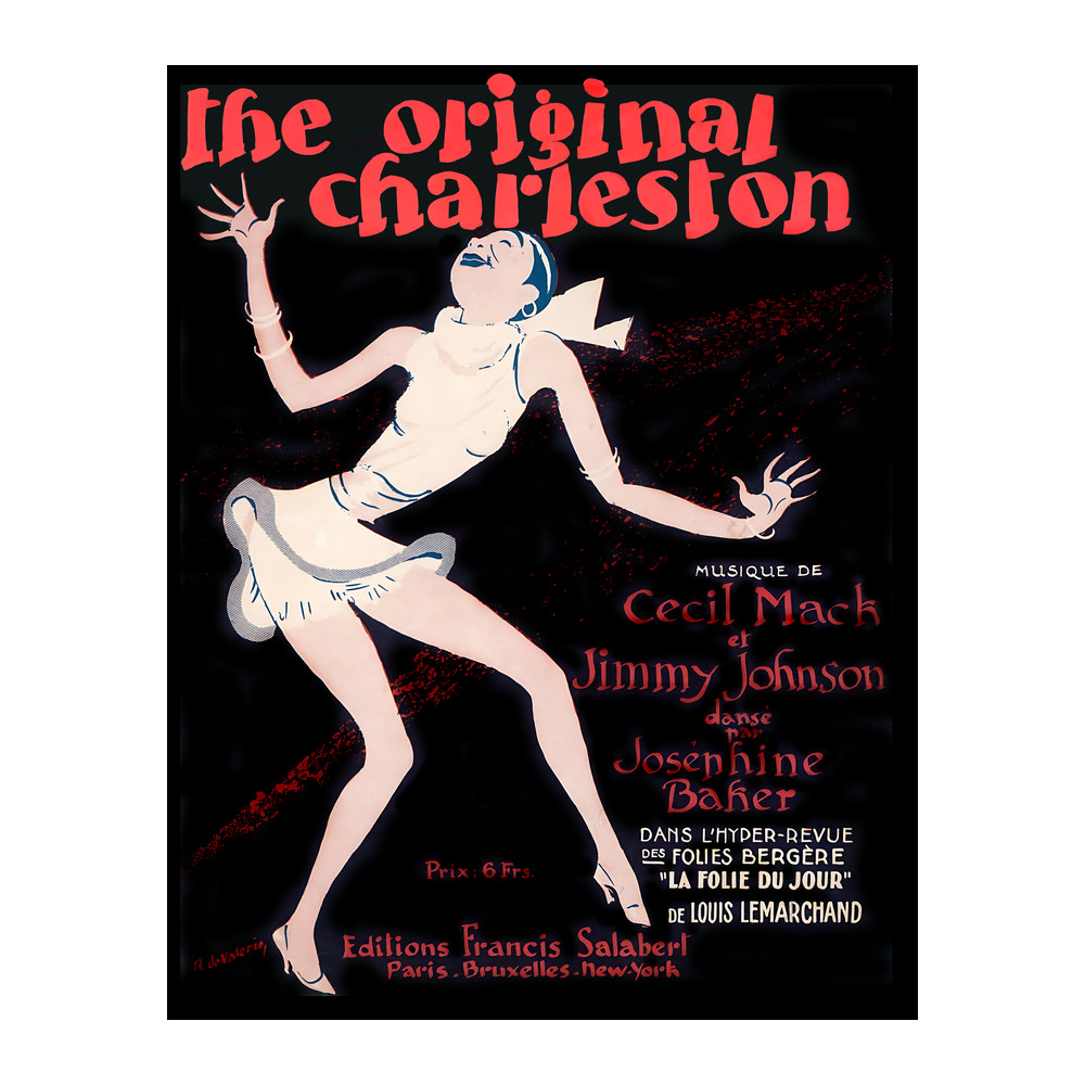 The Original Charleston by Roger de Valerio 1926 vintage entertainment poster - digitally restored printable wall art mockup