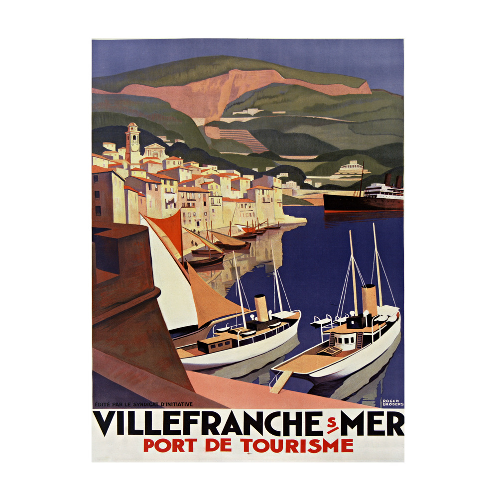 Villefranche S Mer, Port de tourisme PosterRoger Broders 1929